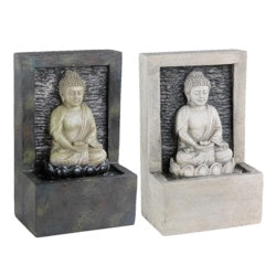 Kaemingk LED Poly Buddha Fountain Assorted 15x10x23.5