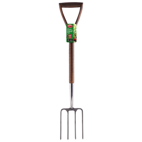 Ambassador Ash Handle Graduate Digging Fork Stainless Steel