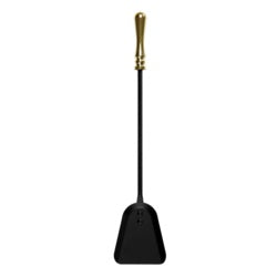 Hearth & Home Black Companion Set With Round Base / Brass Handles 5 Piece 19"