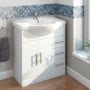 SP Rydal Freestanding White Vanity Unit W: 720mm x H: 795mm x D: 322mm