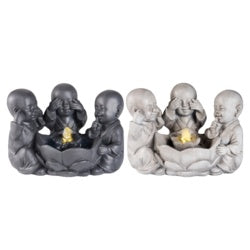 Kaemingk Fountain Buddha Poly 4 Light Assorted Colours