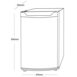 Sia White Icebox Fridge 83L