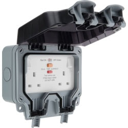 BG Outdoor Socket And RCD 2 Gang IP66