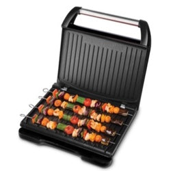 George Foreman Large Steel Grill Black