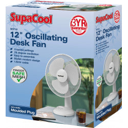 SupaCool Oscillating Desk Fan 12"