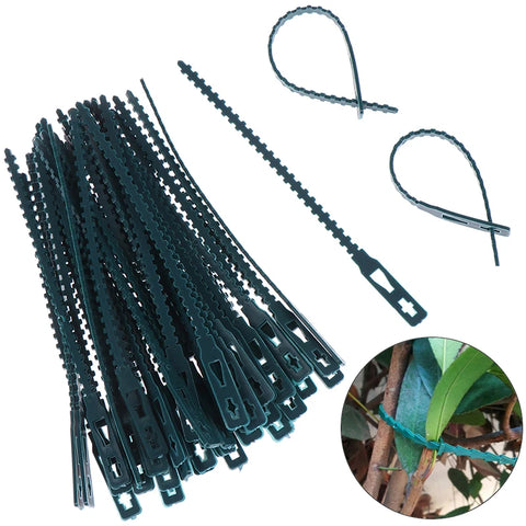 50pcs Plastic Plant Cable Ties Reusable Cable Ties for Garden