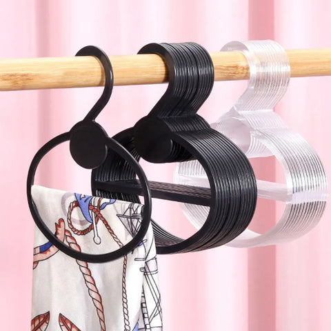 10Pcs Oval Scarf Shawl Tie Holder Circle Shape Coat Hanger