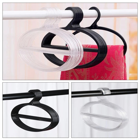 10Pcs Oval Scarf Shawl Tie Holder Circle Shape Coat Hanger