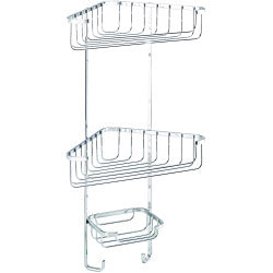 Croydex Corner Basket Three Tier 490 x 275 x 165mm