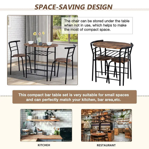 3-Piece Dining Table & Chair