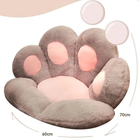 Cat Paw Back Soft Pillows Plush Chair Cushion