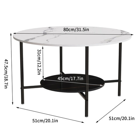 2 Tier Round Coffee Table