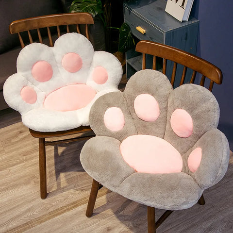 Cat Paw Back Soft Pillows Plush Chair Cushion