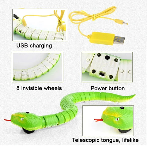 RC Remote Control Snake Toy For Cat