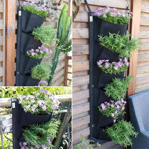 6 Pockets Garden Wall Hanging Planting Bags